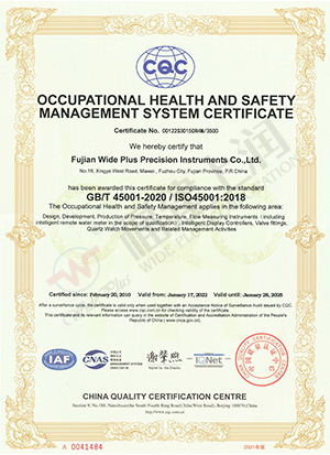 Occupational Health and Safety Management System certification 